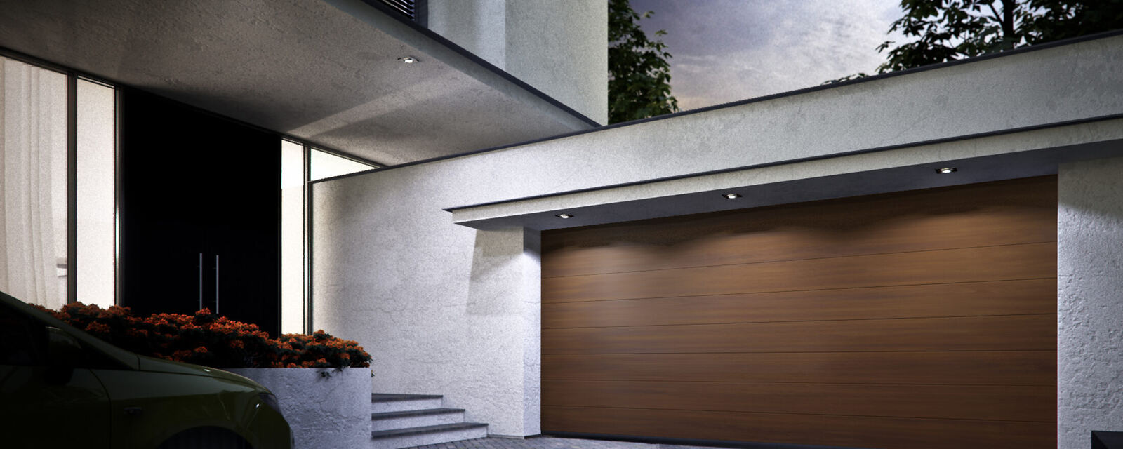 Sectional garage doors